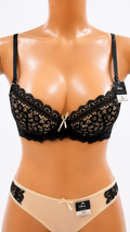 Set negro y beige